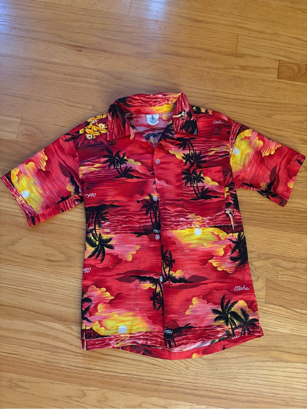 Vintage Aloha Red Tropical Hawaiian Shirt